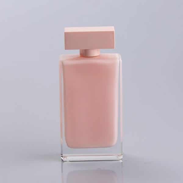 pink bottle of perfume